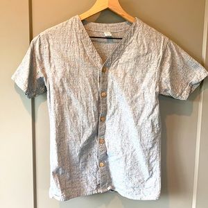 Handmade Linen Baseball Jersey Shirt